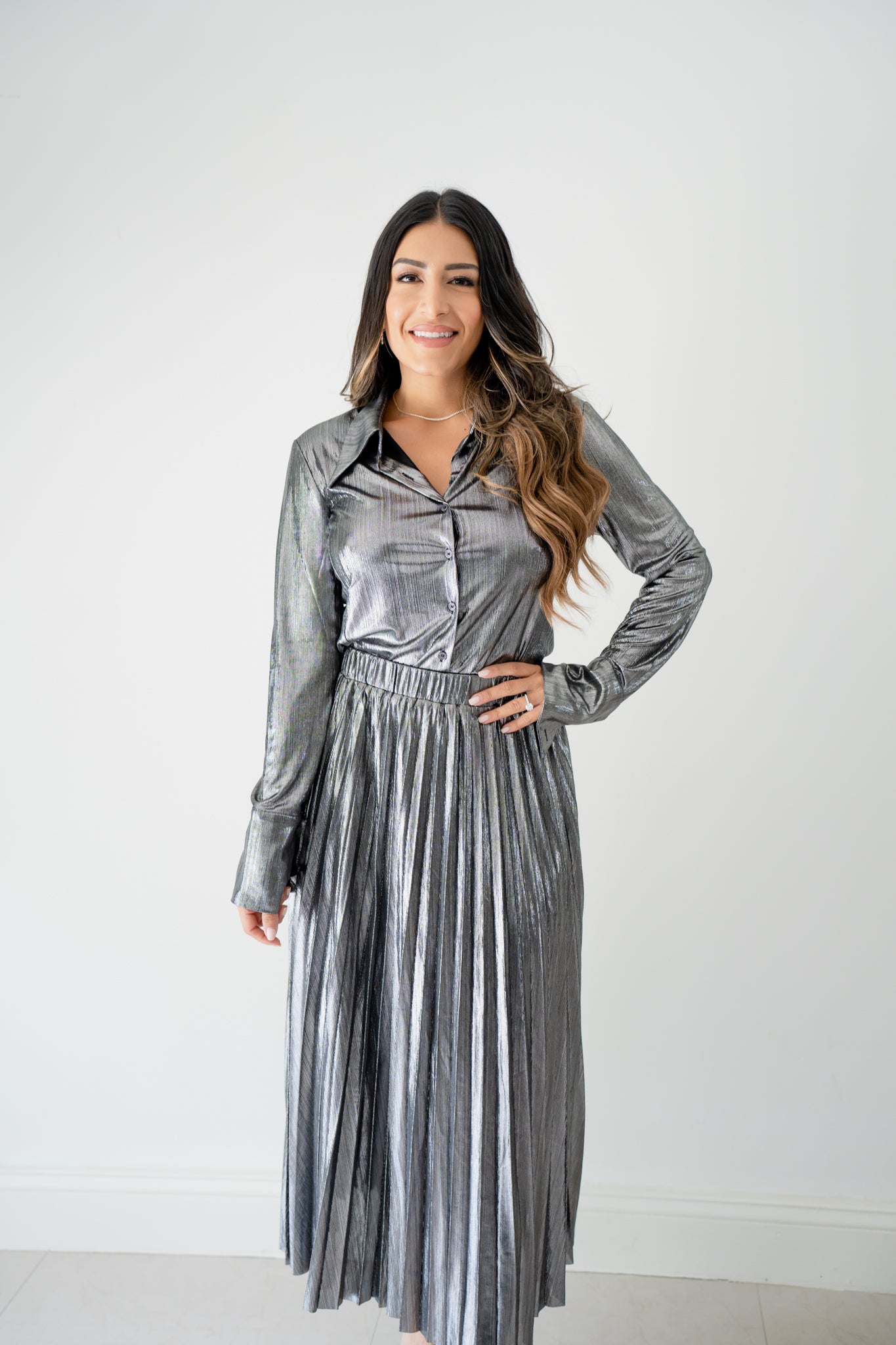 Silver Star Skirt Set